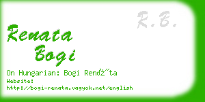 renata bogi business card